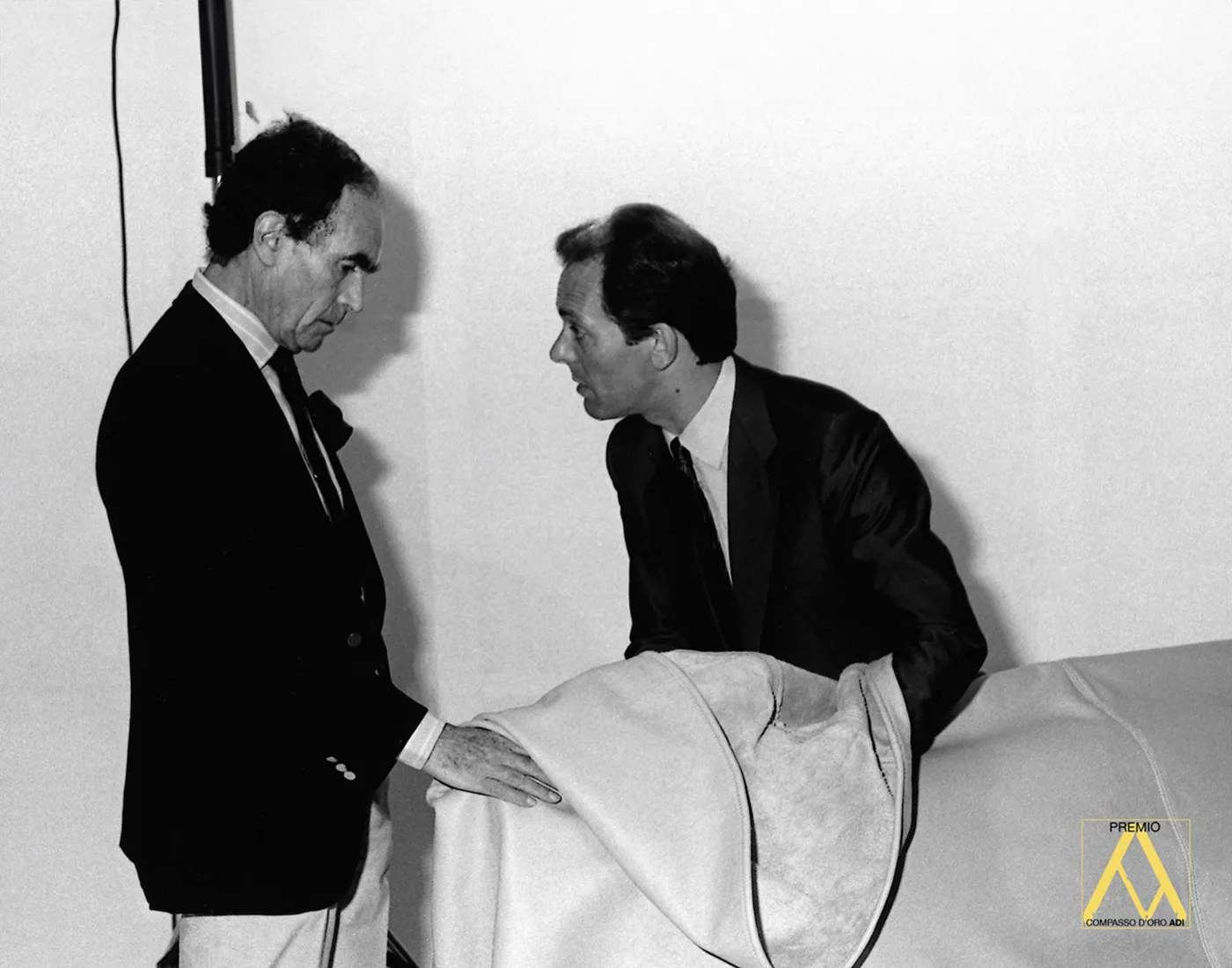 Designer Vico Magistretti and industrialist Rosario Messina